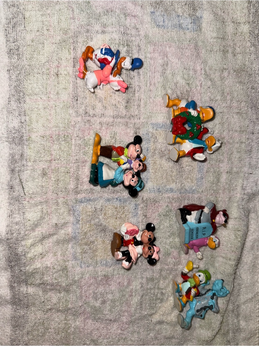 Disney Mini Character Figurine Bundle - Pink, Blue, Yellow, Red, Green